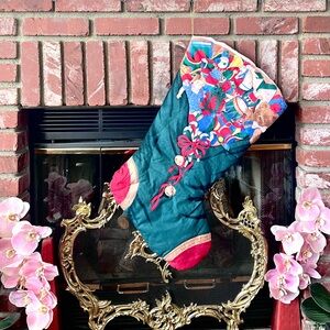 Extra Large Vintage Christmas Stocking 80s